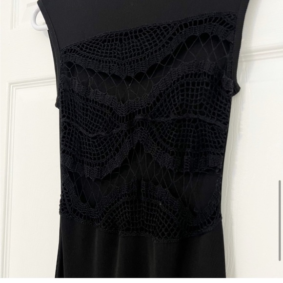 Christopher Esber Tropic Crochet Ribbed Tank Dress Black - Picture 9 of 9